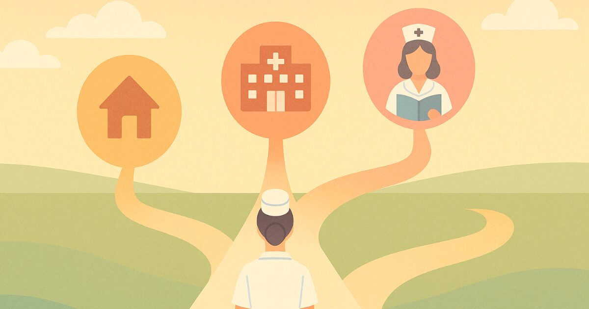 看護師が自分の未来を選ぶ選択するイメージ画像