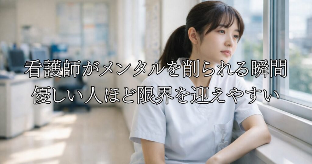 看護師がメンタルを削られる瞬間｜優しい人ほど限界を迎えやすい“現場の構造”