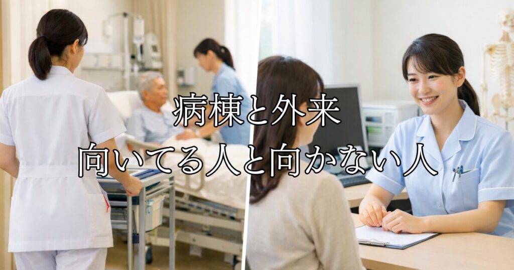 病棟と外来｜向いてる人と向かない人【現場経験からわかる“消耗しにくい選び方”】