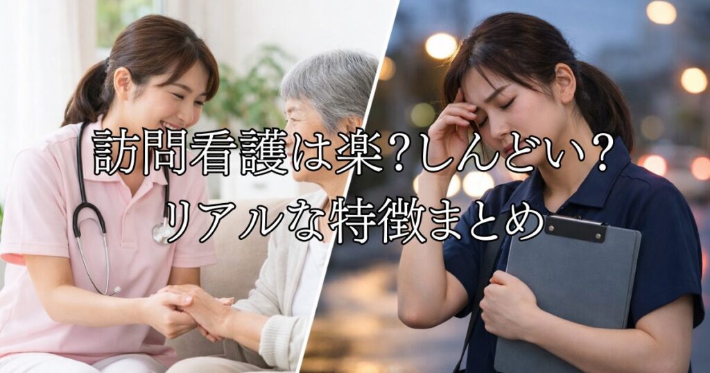 訪問看護は楽？しんどい？リアルな特徴まとめ｜向いている人・消耗しやすい人の分かれ目