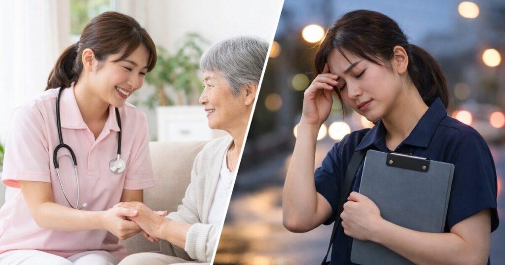 訪問看護は楽？しんどい？リアルな特徴まとめ｜向いている人・消耗しやすい人の分かれ目