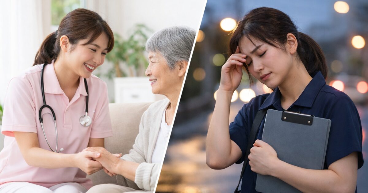 訪問看護は楽？しんどい？リアルな特徴まとめ｜向いている人・消耗しやすい人の分かれ目