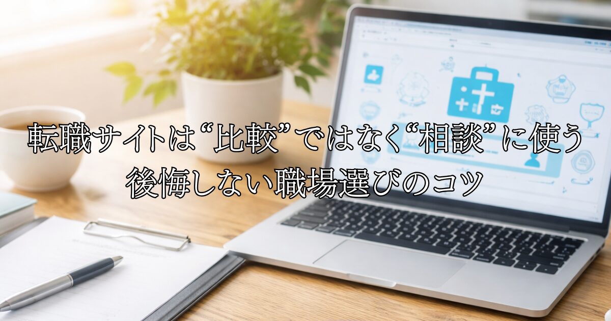 医療職は転職サイトを“比較”ではなく“相談”に使うべき理由｜後悔しない職場選びのコツ