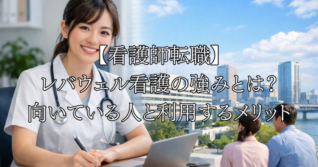 【看護師転職】レバウェル看護の強みとは？向いている人と利用するメリットを解説