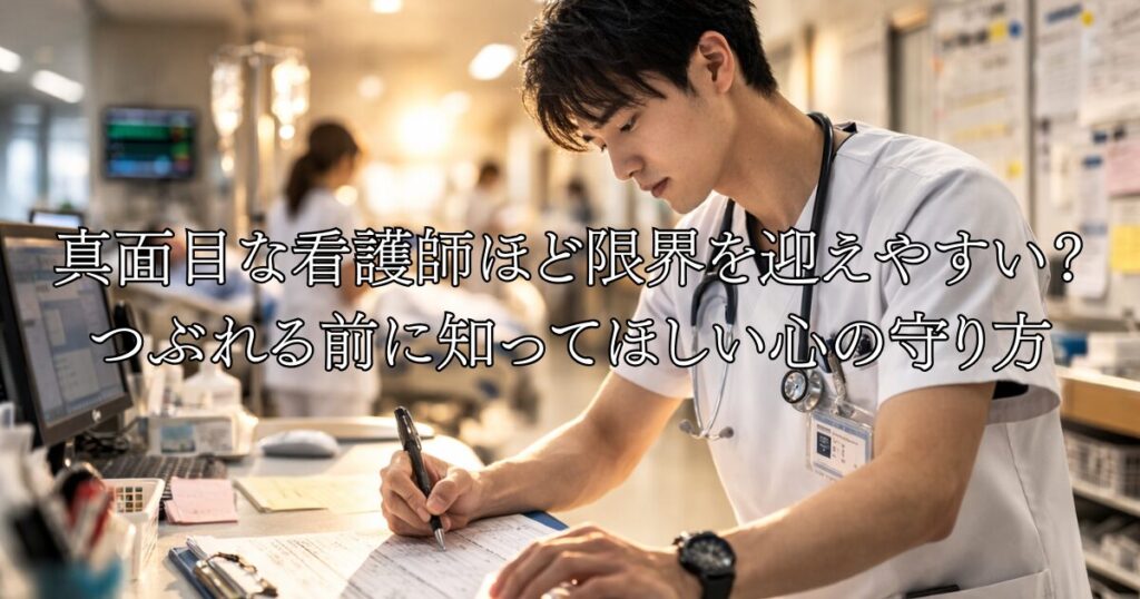 真面目な看護師ほど限界を迎えやすい？つぶれる前に知ってほしい心の守り方